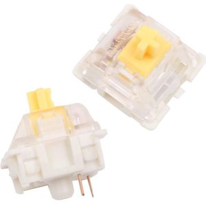 Allecto plus - 68 stuks lineaire toetsenbordschakelaars voor mechanisch toetsenbord - vervang GATERON-schakelaars - gamer DIY - gele schacht