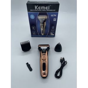 Kemei 3 In 1 Krachtige Elektrische Scheerapparaat Gezichtshaar Trimmer Baard Scheerapparaat multifunctioneel Neus Oor Haar Trimmer Voor Mannen KM-1429