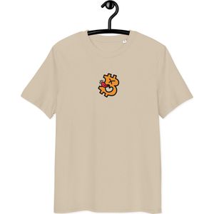 Fryslân Boppe! Bitcoin T-shirt - Unisex - 100% Biologisch Katoen - Zand Kleurig - Maat M | By BitPopArt | Bitcoin cadeau| Bitcoin T-shirt | Bitcoin Shirt| Bitcoin Merch| Bitcoin Kleding| Crypto Kleding