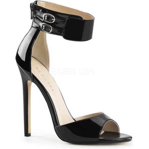 Pleaser - SEXY-19 Sandaal met enkelband - US 9 - 39 Shoes - Zwart