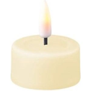 Luxe LED kaars - Cream LED Tealight Candle 4,1 x 4,5 cm (2 pcs.) - net een echte kaars! Deluxe Homeart