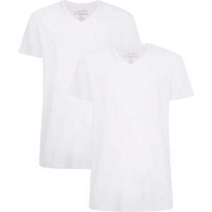 Comfortabel & Zijdezacht Bamboo Basics Vinn - Bamboe T-shirts (Multipack 2 stuks) Heren - Korte Mouwen - Slim Fit - Wit - XL