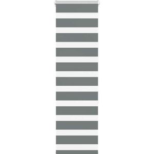 vidaXL - Zebra - rolgordijn - 45x150 - cm - stofbreedte - 40,9 - cm - donkergrijs