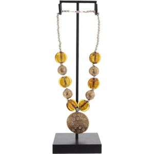 Behave Atelier Noir - Decoratieve Ketting Standaard - Incl. Handgemaakte Ketting - Luxe Woondecoratie - Boho Ibiza/Balinese stijl - 30 cm