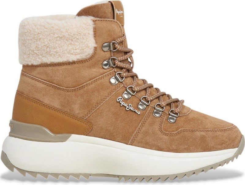 Pepe Jeans - Kimi - Leren Enkellaarsjes - Bruin