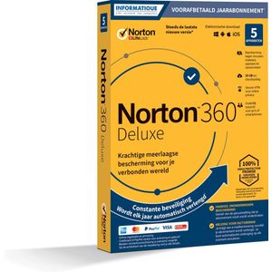 Norton 360 Deluxe 50GB, 5 devices, 1 jaar (zonder abonnement)