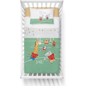 Mayamoo ledikant dekbedovertrek Goal - bamboe/katoen - 100x135 + 40x60 cm