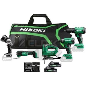 Hikoki KC18DX WHZ Combiset | 5 machines | 2 accu's en lader
