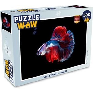 Puzzel Vis - Staart - Zwart - Legpuzzel - Puzzel 500 stukjes