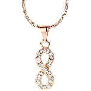 Montebello Ketting Venie - 925 Zilver Verguld - Infinity - 6x15mm - 42cm