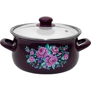 Silesia Klara Vintage Paarse Pannenset - Hoogwaardig materiaal, geschikt voor inductie