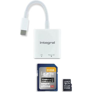 Integral Kaartlezer Stick USB C 3.0 Zwart
