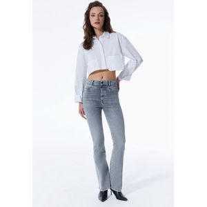 COJ - Matilda - Dames Flare Jeans - Grey Vintage