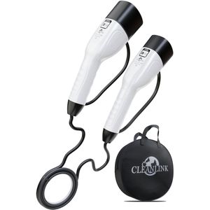 Cleanlink® Laadkabel type 2 Mennekes Incl. Luxe draagtas | 5 Meter | 16A Fase-1 | 3,5kW Elektrische auto - Laadkabel type 2 - Hoogwaardige TPU - Laadkabel - 1 jaar garantie