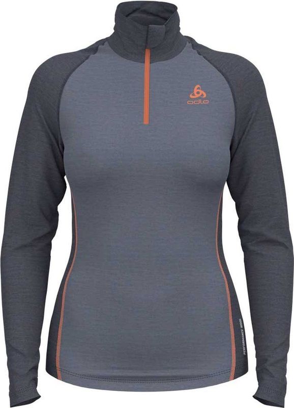 Odlo Natural Lange Mouwen Basislaag Blauw S Vrouw