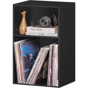 MKSS® Platenspeler Meubel – Stand Platenspelerstandaard Met Vinyl Opbergsysteem - Zwart