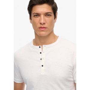 Superdry - Slub Kraagloze Top - Heren - Korte Mouwen