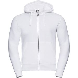 Authentic Full Zip Hoodie Sweatshirt 'Russell' White - XS