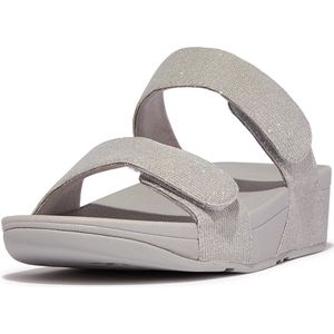 Fitflop Slipper Lulu Adjustable Shimmerlux Slides Zilver