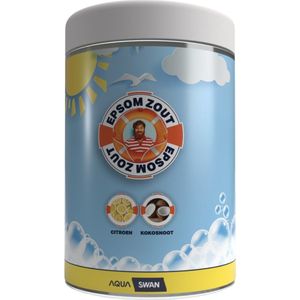 Aquaswan Epsom spazout Cocos-Citroen - Laat je betoveren door Aquaswan Epsom jacuzzi zout in de heerlijke geur van Cocos-Citroen. Het spazout is verrijkt met vitamine C en E, omdat jouw huid ook wat liefde verdient - Spa geur jacuzzi - Jacuzzi zout