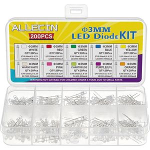 LED Diode Set 3mm - 10 Kleuren Lichtdioden voor DIY en Projecten