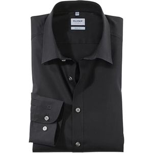 Heren Business Shirt Blauw/Wit met Kent Col en Dubbele Mouwknopen