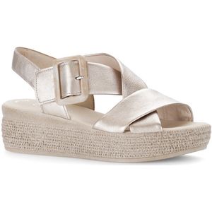 Gabor - Plateauzool Sandalen - Satin Metallic Puder - Comfortabel