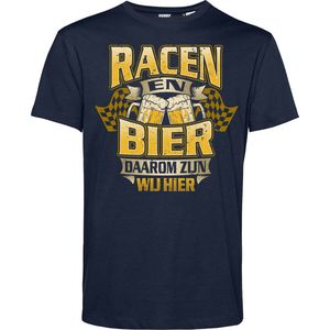 T-shirt Racen & Bier | GP Zandvoort | TT Assen | Zwarte Cross | Navy | maat XS