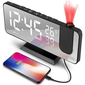Solacis Wekkerradio Met Projectie - Wekkerradio - Digitale wekker - Wekkerradio kinderen - Wekker met projectie op plafond - Must have!
