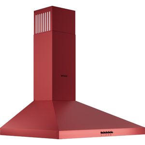 Wiggo WE-A630P(R) - Wandschouw Afzuigkap - 60 cm - 680m³/h - 3 standen - Energieklasse A - Rood - Koolstoffilters meegeleverd