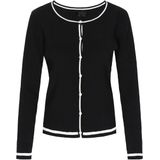 DreiMaster - Klassik - Gebreid Vest - Zwart/Wit