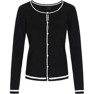 DreiMaster - Klassik - Gebreid Vest - Zwart/Wit