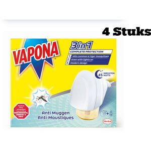 Vapona Anti-mug Apparaat en vullling 45nachten - Voordeelverpakking
