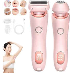 2 in 1 ladyshaves voor vrouwen - Epilateur Elektrische femme - Bikinitrimmer Dames - Scheerapparaat Vrouw - voor corps bikini tricot corps scheerapparaat - Roze