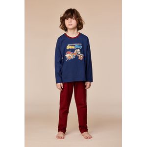 Woody - Jongens/Heren Pyjama - Donkerblauw Pony- XL
