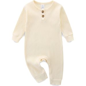 Babypyjama voor pasgeborenen - Comfortabel en Ademend Katoenen Rompertje met Lange Mouwen
