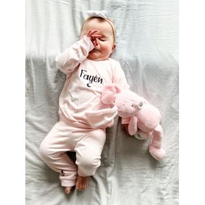 Kinderpyjama met naam - voor jongens & meisjes - roze