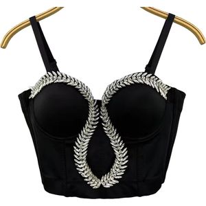 Sexy elegante top - Korset - Festival - Feest - Mode - Glitter - Ketting