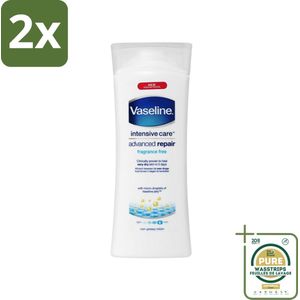 Vaseline - Advanced Repair - Bodylotion - Voor Droge Huid - 400 ml - Voordeelverpakking - 2 stuks - Hydratatie huid - Droge huid