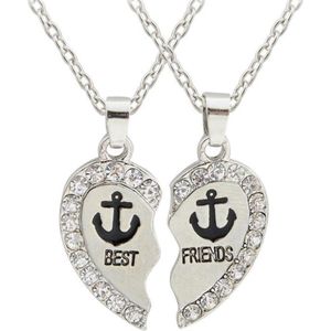 Fako Bijoux® - Vriendschapsketting - BFF Ketting - Best Friends - Anker