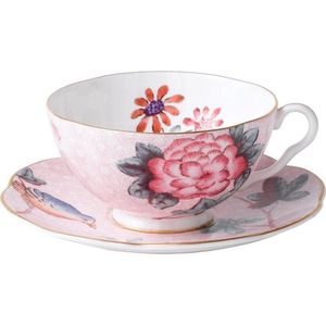 Wedgwood Cuckoo Kop & Schotel - Porselein/roze