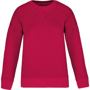 Biologische oversized damessweater 'Tencel' lange mouwen Hibiscus Red - XXL