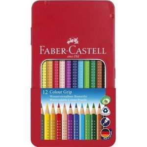 Faber-Castell kleurpotloden - Coloour Grip - blik 12 stuks - FC-112413