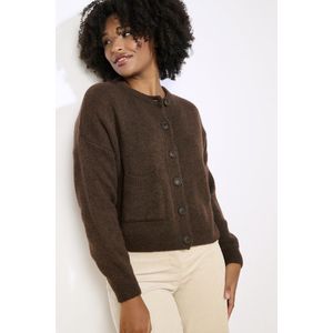 LolaLiza Vest N Cardipoch 04101401 3720 Brown Dark Chocolate Dames Maat - S