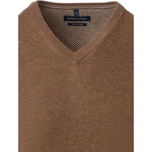 Casa Moda Heren Trui Met V-Hals Pima-Katoen 004430-679 Beige - 3XL