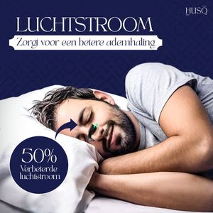 Husq® Magnetische Neusstrips | Anti-snurk & Betere Ademhaling | 60 strips + 4 herbruikbare spreiders | Comfortabel & huidvriendelijk | Voor een betere nachtrust