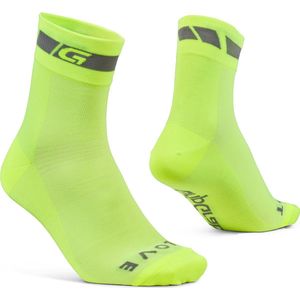 GripGrab - Classic Regular Cut Zomer Fietssokken 1 Paar Coolmax Wielersport Sokken - Geel Hi-Vis - Unisex - Maat S (38-41)