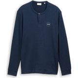 TOM TAILOR - Shirt - Donkerblauw - Lange Mouw - Ronde Hals