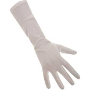 Handschoen stretch wit 40 cm