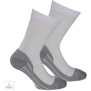 Bamboe Wandelsokken Xp 3-Pack - Wit - Maat 35-38 - Ervaar De Buitenlucht Met Deze Anti-Blaar Bamboe Wandelsokken - Dames / Heren